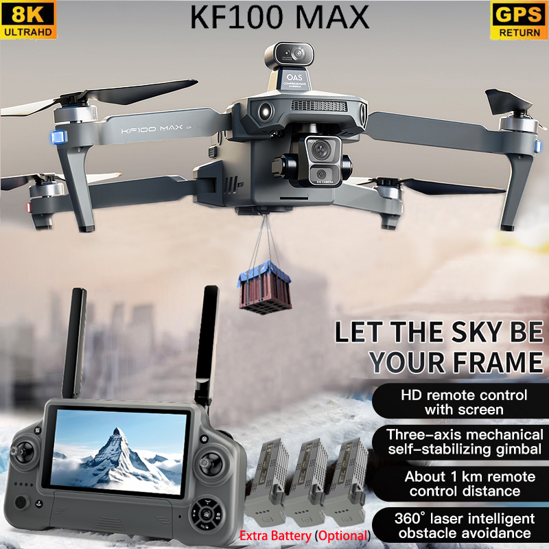 KF100 MAX GPS Drone 4K Camera  - Drone Camera With Gimbal ulasan dan harga