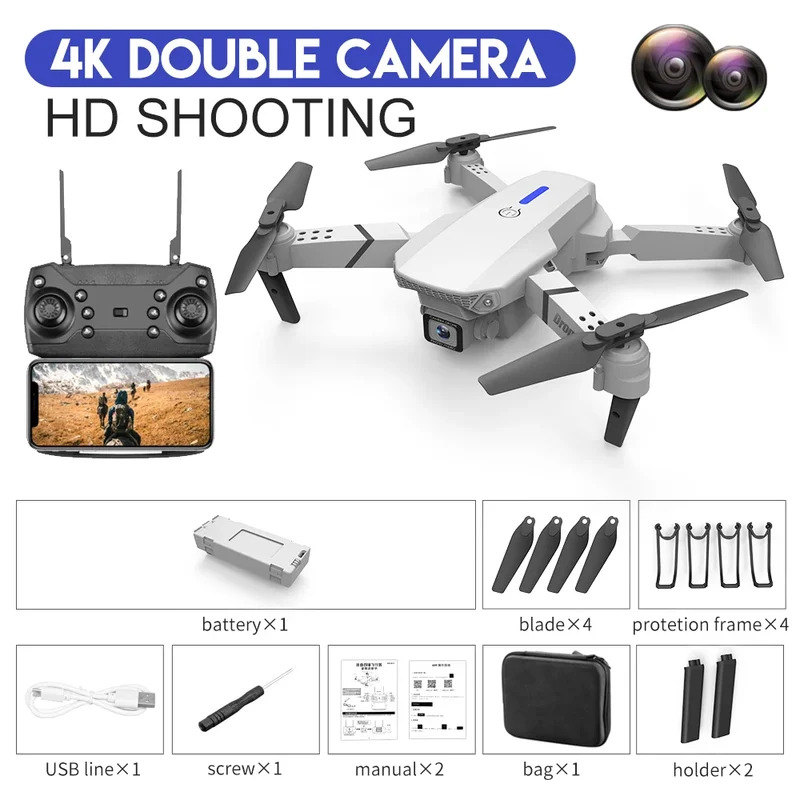 E88 ProIntelligent Folding Dro - Drone Camera Wide Angle ulasan dan harga